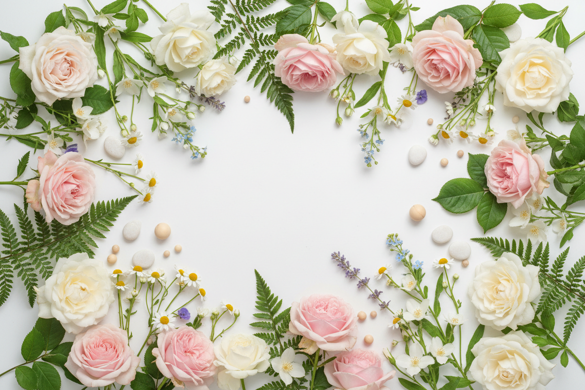 Image de fond florale pour boutique naturelle
